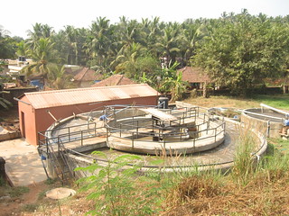 The sewage treatment plant in the college campus