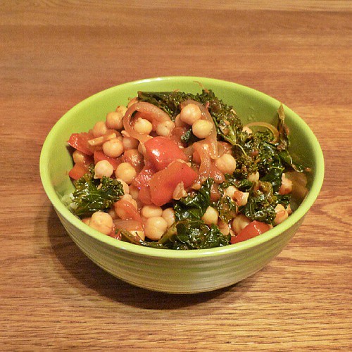 Really enjoyed the Kale & Chickpea curry I made for dinner for me and the fam this evening #meatfreemonday