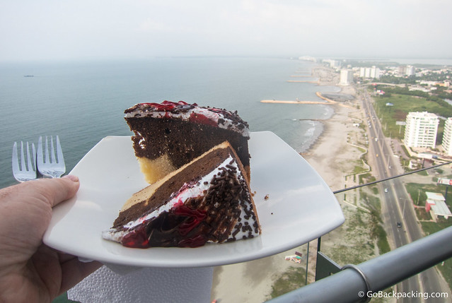 Birthday cake with a view