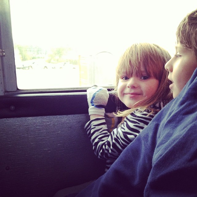 Isobel's first bus ride. :)
