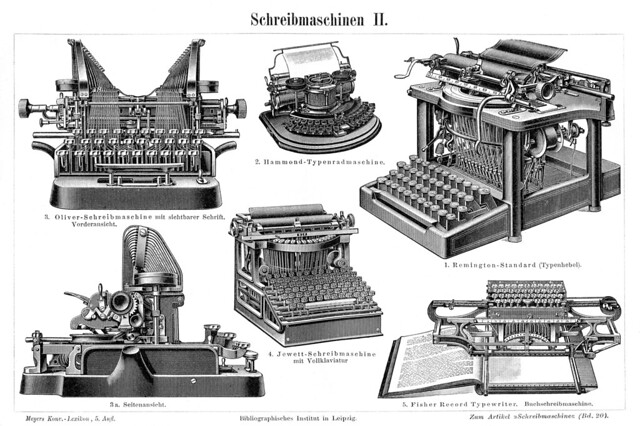 Schreibmaschine in Meyers 1900