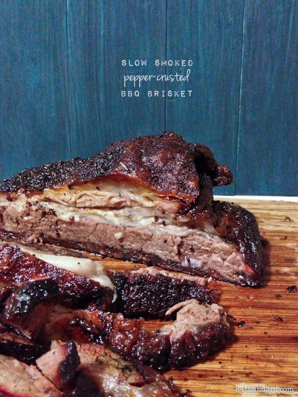 Slow Smoked Pepper-Crusted BBQ Brisket