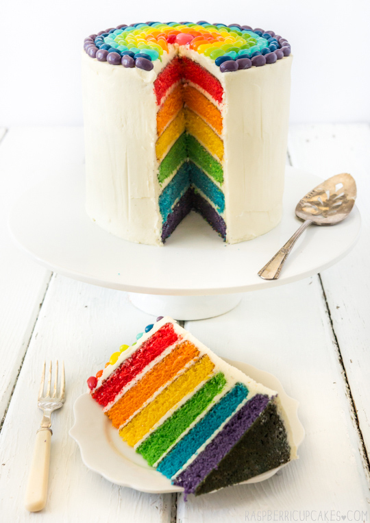 Rainbow Cake with Jelly Beans