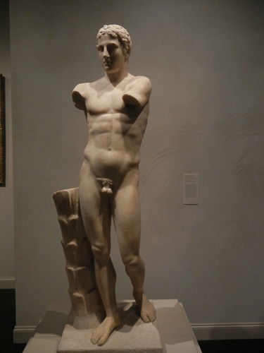 DSCN8010 _ The Lansdowne Athlete, Rome, Roman, 1st century B.C. or 1st century A.D. copy after a Greek original of circa 340-330 B.C. by Lysippos, LACMA