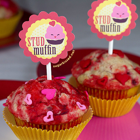 Free Valentine's Day Printable Muffin Toppers