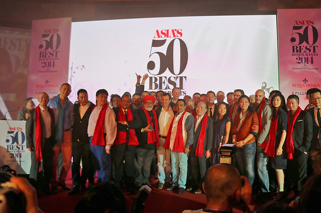All the stars of the Asia's 50 Best Restaurants up on stage