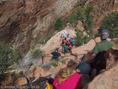 Climbing down from Angel's Landing, Zion National Park, Utah