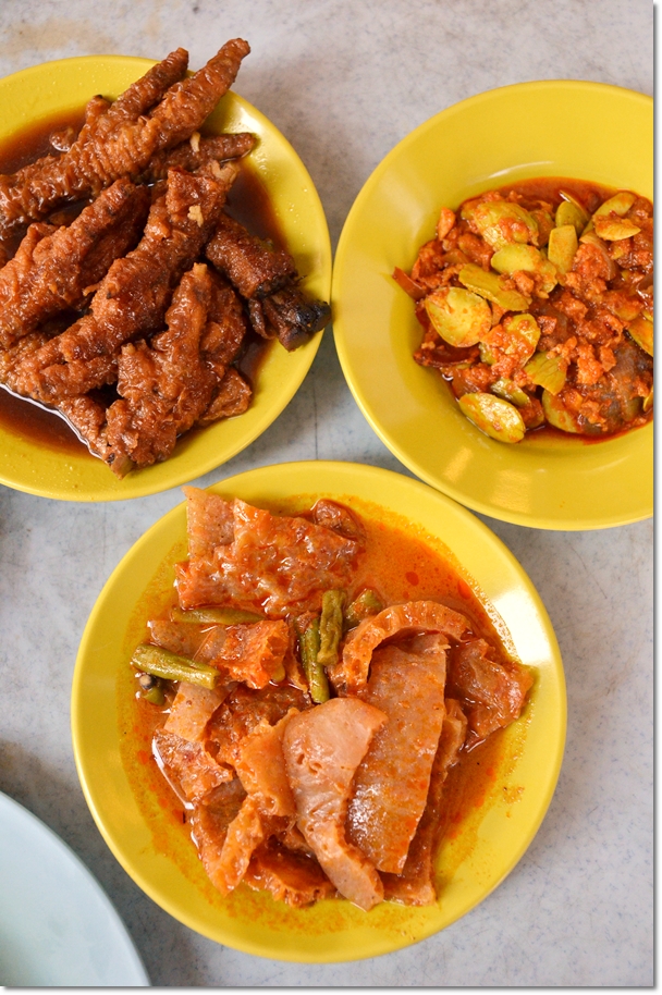 Chicken Feet, Sambal Petai, Curry Pig's Skin
