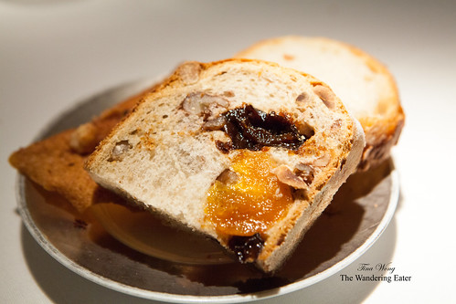 Housemade bread -dried fruit and nut and rustic white