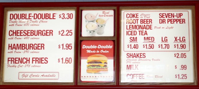 in and out menu