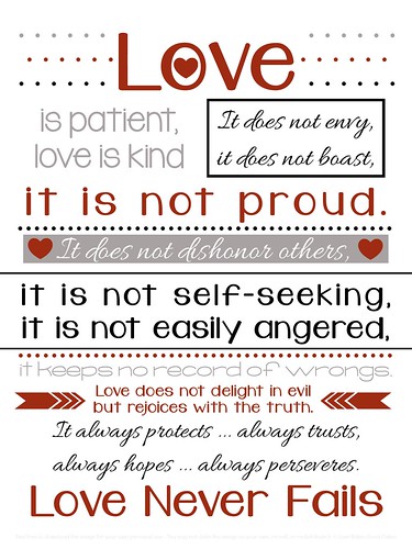 Love Never Fails Printable.