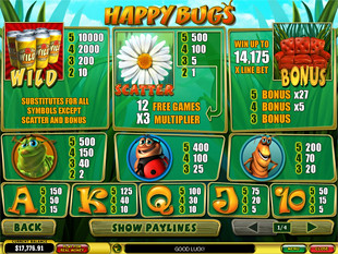 free Happy Bugs slot payout