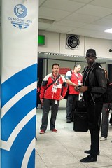 Usain Bolt at Glasgow Airport July 2014