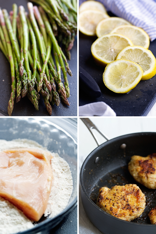 Simple Lemon Chicken with Asparagus - This recipe takes just 25 minutes and less than 10 ingredients! #chicken #lemonchicken #asparagus | Littlespicejar.com