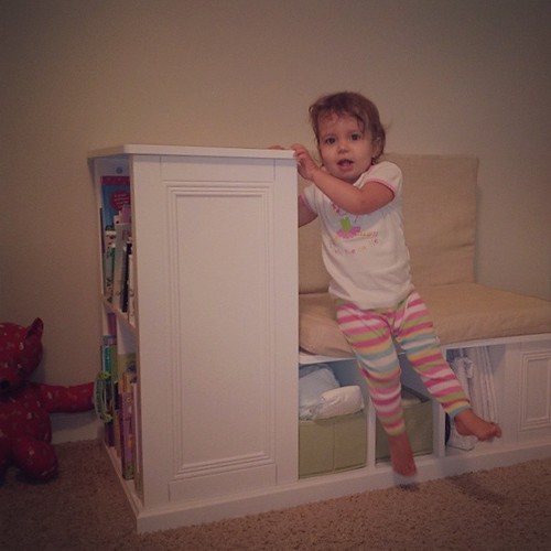 Got rid of the changing table in favor of this genius piece of furniture