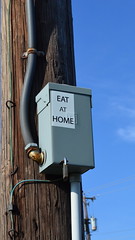 Eat At Home on Utility Pole