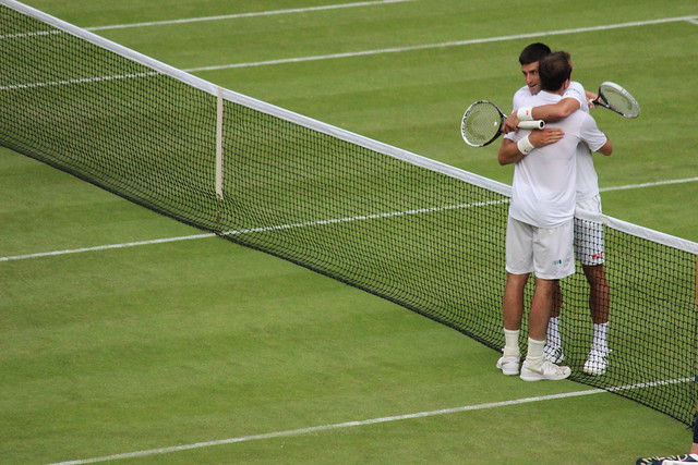 Radek Stepanek and Novak Djokovic