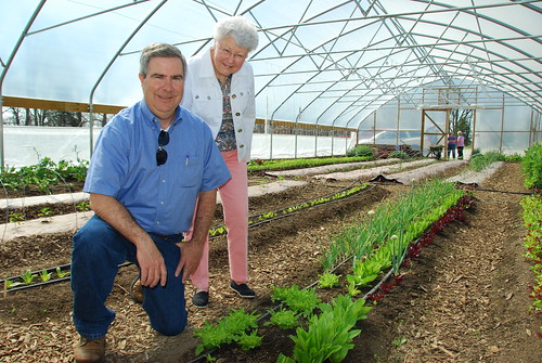 The Share the Harvest Food Pantry uses a seasonal high tunnel to grow fresh fruits and vegetables for people in need.