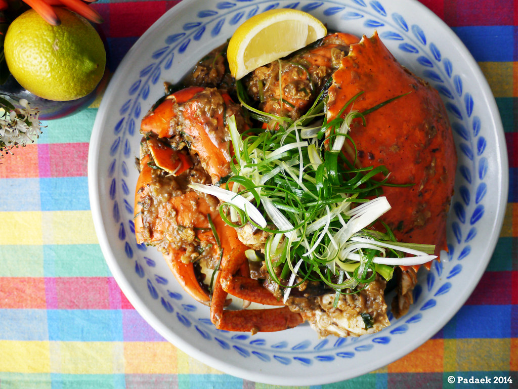 Stir-fried mud crab with eggplant - khua ka pu sai mark keur #21