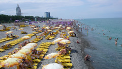 Plaża w cetrum Batumi.