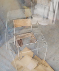 September Echoes - Broken Chair, Three Unrigged Lamps, Graffiti and a Wineglass - Tuberculosis Sanatorium, Mirror Ground Spiegel Grund Pavillon Annenheim Lungenheilanstalt Steinhof Otto Wagner Spital Baumgartner Höhe
