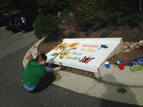 Image of the Welcome to the Rain Garden storm drain art