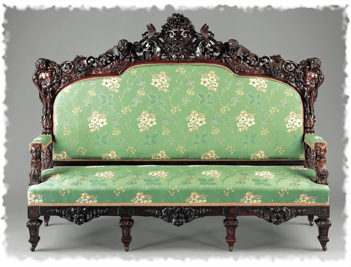 1853 Sofa. American. Rosewood. metmuseum