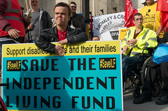 Disabled People Against Cuts - Vigil at the Royal Courts of Justice 22nd Oct 2014