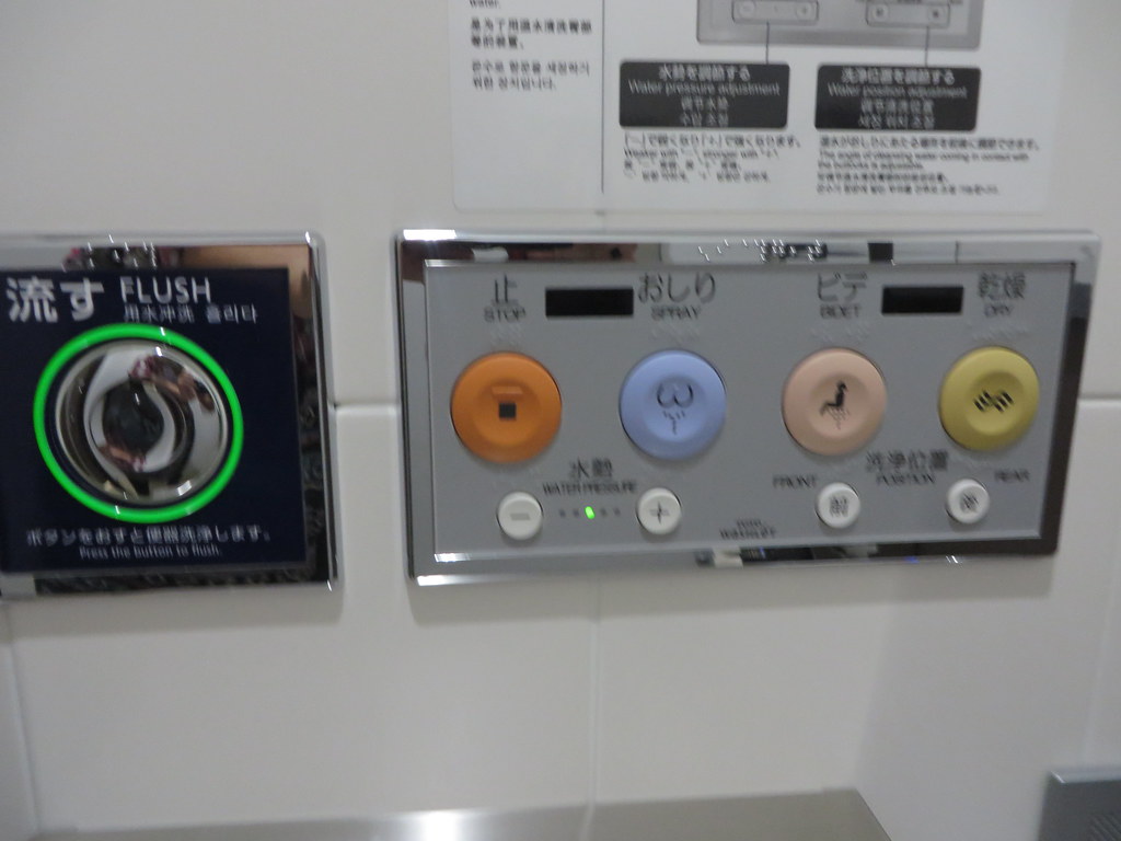 Fancy Airport Bathroom Buttons