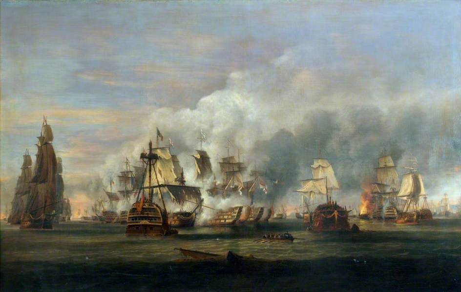 The Battle of Trafalgar, 21 October 1805 by Thomas Luny, 1810