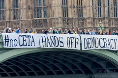 TTIP and CETA demo/banner drop
