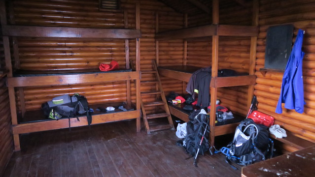 inside hut otter trail