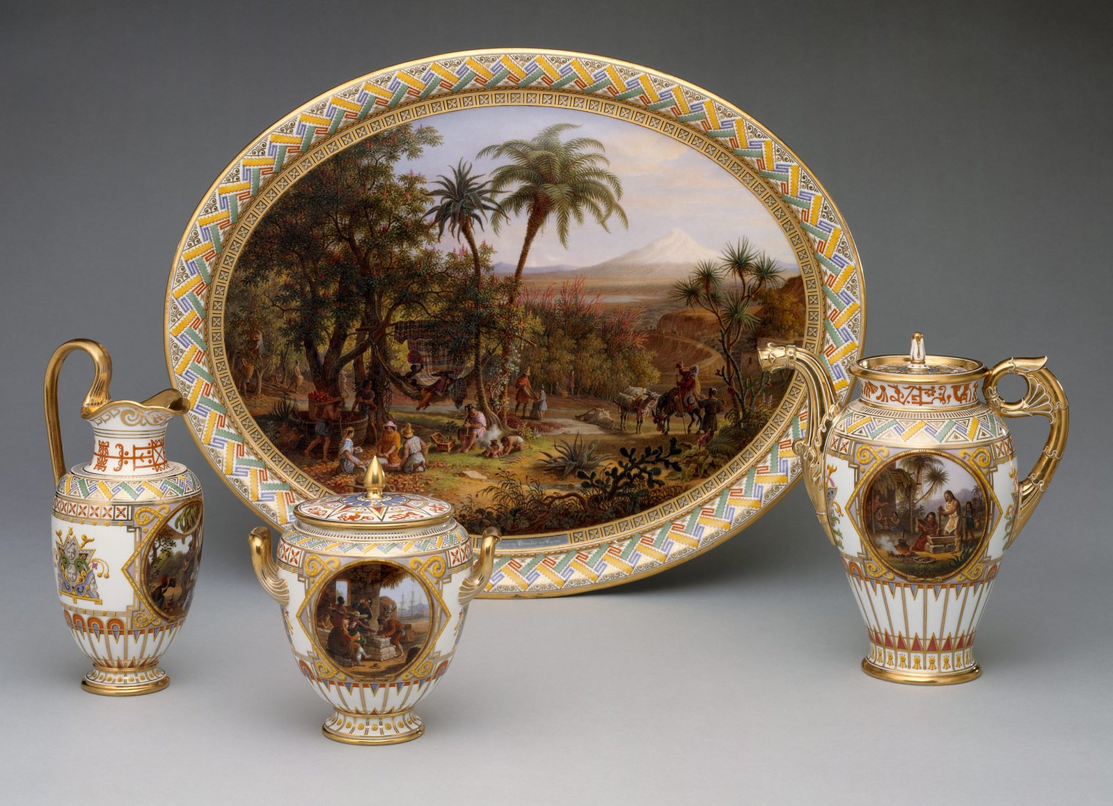 1836 Coffee service. Hard-paste porcelain. metmuseum