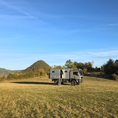 #morning in ftriont of #volcaniccore in #cevennes , #france : #homeiswhereyouparkit #adventuremobile #outsideisfree #europeanoverlanding #overlanding #camperlife #vanlife #trucklife #adventure #4x4