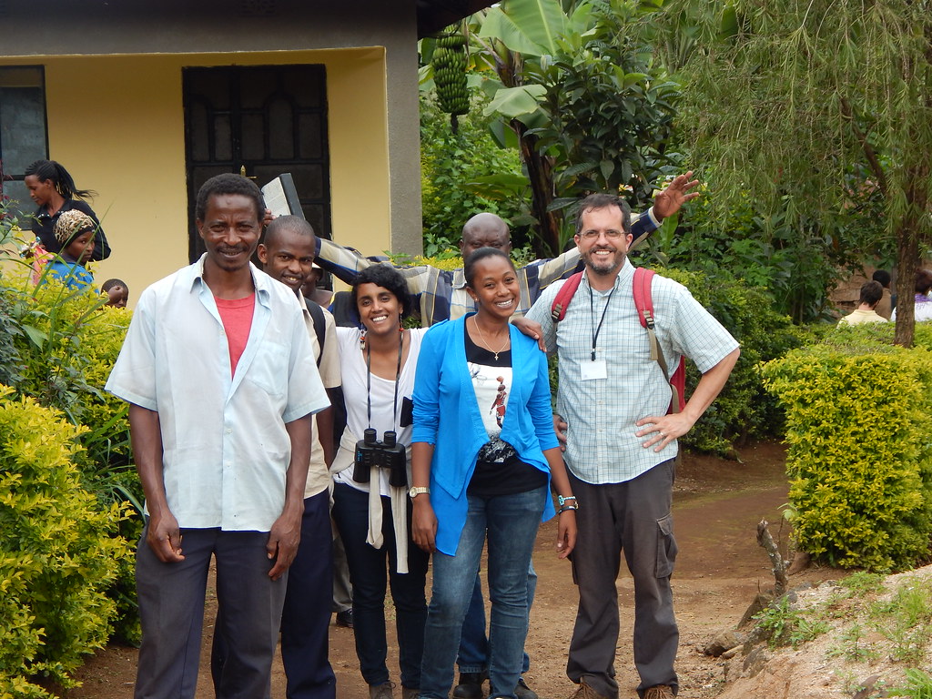 Associate Professor Stephan Schmidt, at right, and workshop attendees during the Data Collection Training Workshop in Tanzania.
