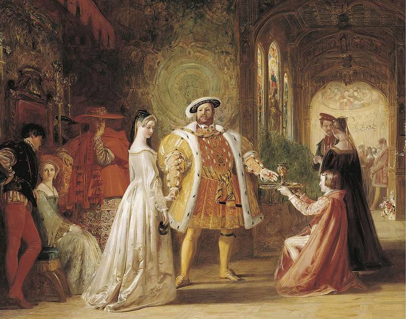 Henry VIII's First Interview with Anne Boleyn by Daniel Maclise, R.A. - 1835