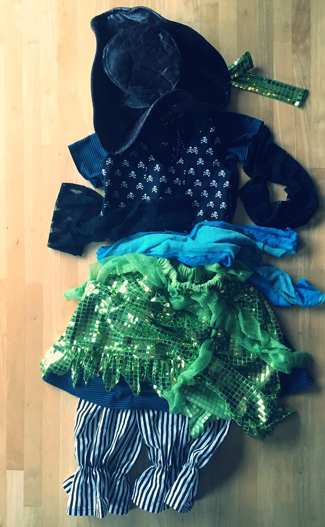 Pirate Dance Ensemble for S. (Teal & Lime Green)