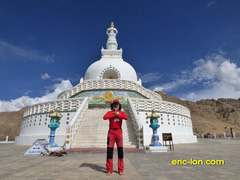 Easy yoga in Leh Ladakh Shanti Stupa