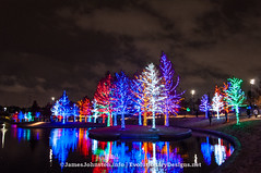 Christmas Lights in Vitruvian Park in Addison, Texas