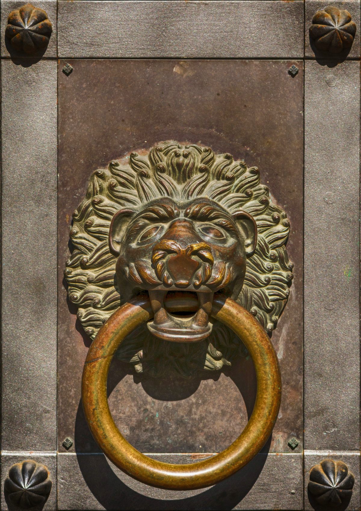 Lion head at the outer portal of Seckau Basilica, Austria, 1164