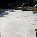 Custom Patio With Tile And Seating Wall In Davis