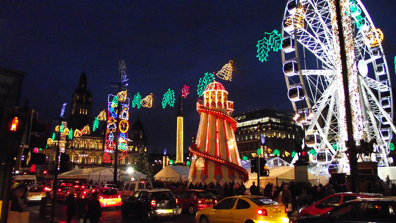 Christmas market in Glasgow, Scotland. Credit byronv2