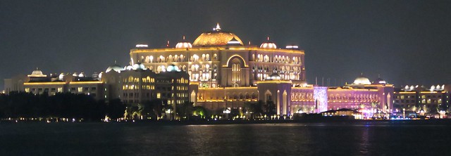 emirates palace hotel at night