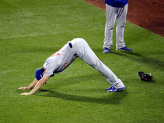 Jake Arrieta warms up before #NLCS Game 2
