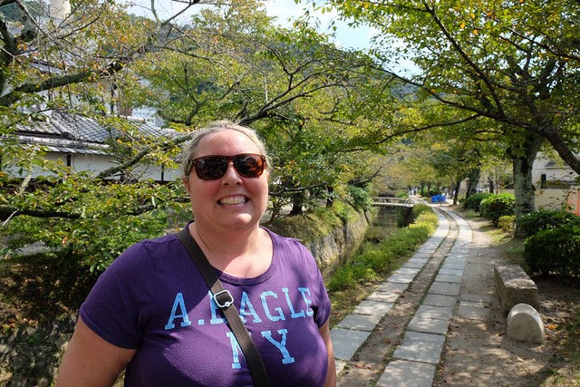 Claire on the philosophers path in Kyoto