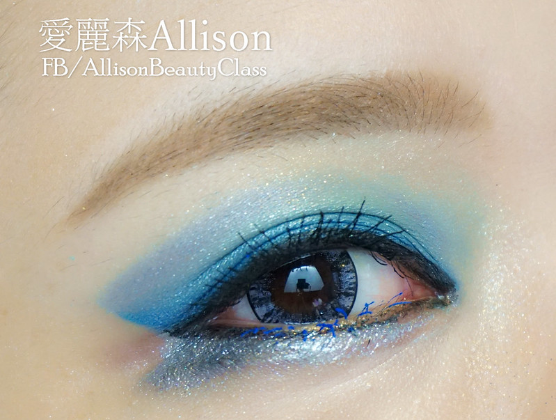 藍色海洋的傳說美人魚眼妝mermaid eye makeup