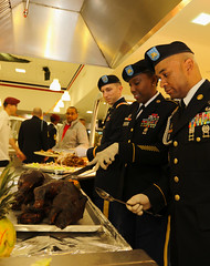 Thanksgiving meal at Del Din Dining Facility 