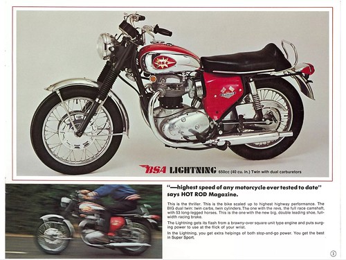 1968 BSA Motorcycle Brochure