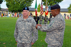 Brig. Gen. Kenneth H. Moore, Jr., participates in U.S.  Army Africa patch ceremony