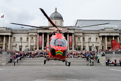 London air ambulance in Trafalgar Square
